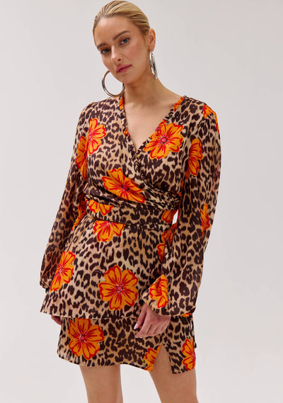 HARPER & YVE | FLORA LS TOP - LEXIE LEOPARD BLOOM