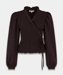 HARPER & YVE | DEBBY LS SHIRT - HOT FUDGE