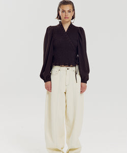 HARPER & YVE | DEBBY LS SHIRT - HOT FUDGE