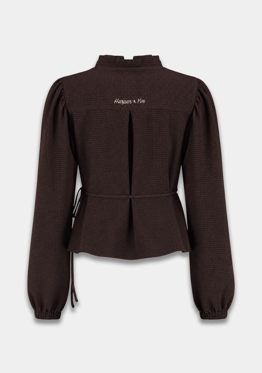 HARPER & YVE | DEBBY LS SHIRT - HOT FUDGE