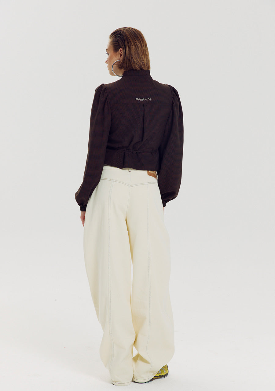 HARPER & YVE | DEBBY LS SHIRT - HOT FUDGE