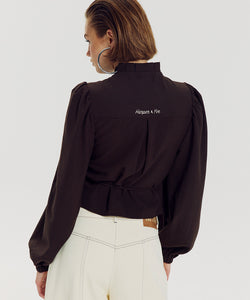 HARPER & YVE | DEBBY LS SHIRT - HOT FUDGE