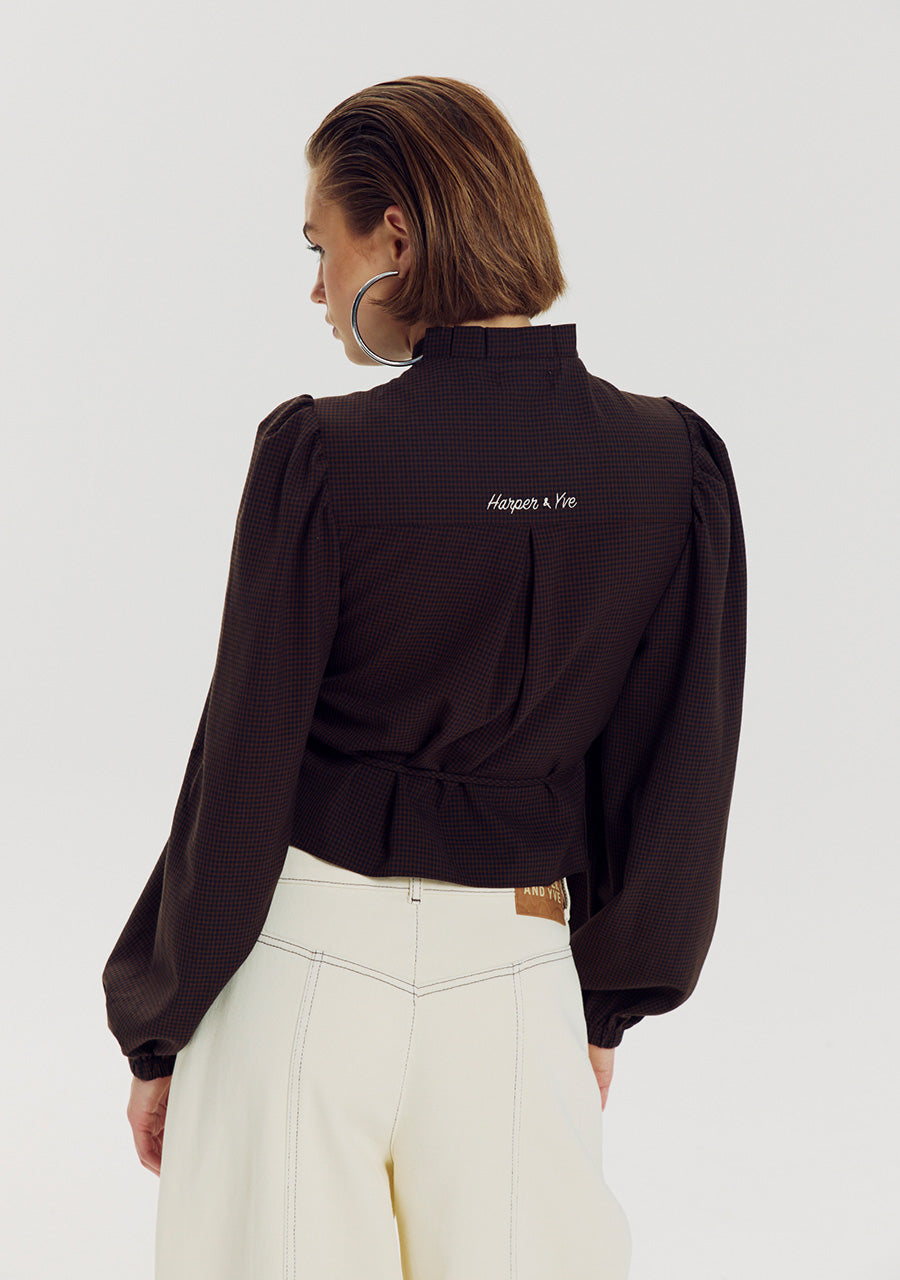 HARPER & YVE | DEBBY LS SHIRT - HOT FUDGE
