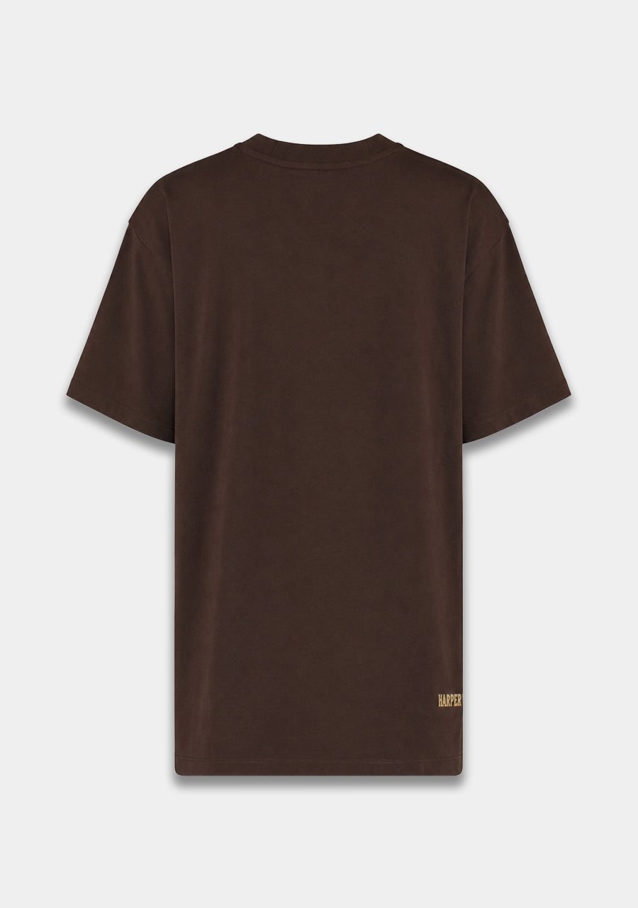 HARPER & YVE | MOODY SS T-SHIRT - HOT FUDGE