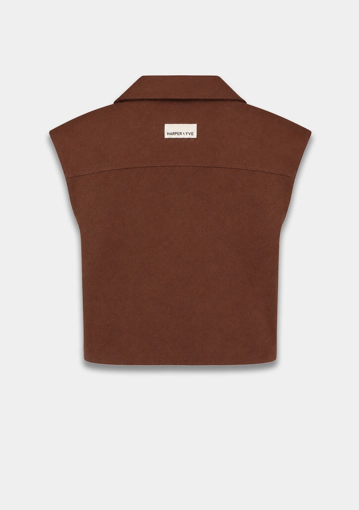 HARPER & YVE | ESMEE GILET - BROWN
