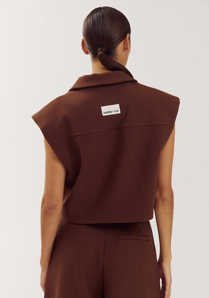 HARPER & YVE | ESMEE GILET - BROWN