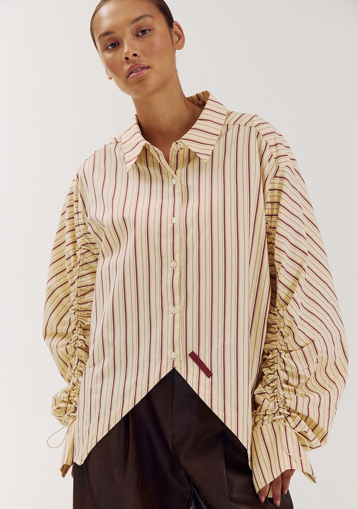 HARPER & YVE | TED LS TOP - CREME STRIPE