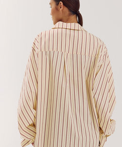 HARPER & YVE | TED LS TOP - CREME STRIPE
