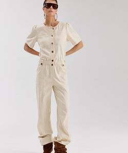 HARPER & YVE |  YAEL SS JUMPSUIT - ECRU