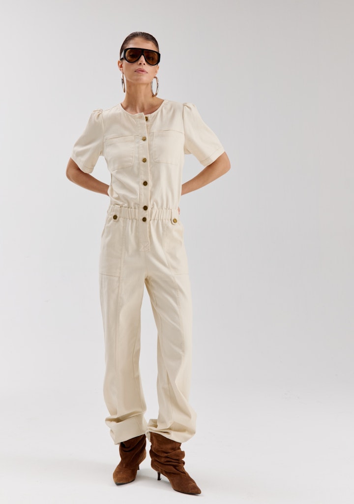 HARPER & YVE |  YAEL SS JUMPSUIT - ECRU