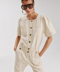 HARPER & YVE |  YAEL SS JUMPSUIT - ECRU