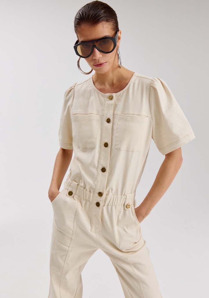 HARPER & YVE |  YAEL SS JUMPSUIT - ECRU