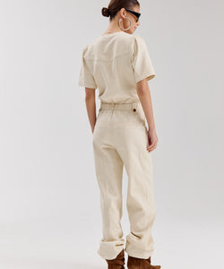 HARPER & YVE |  YAEL SS JUMPSUIT - ECRU