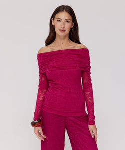 HARPER & YVE | JENTHE LS TOP - SANGRIA