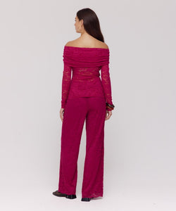 HARPER & YVE | JENTHE LS TOP - SANGRIA