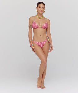 HARPER & YVE | LEXIE 2-WAYS BIKINI BOTTOM - BANANA FLOWER & PINK STRIPE