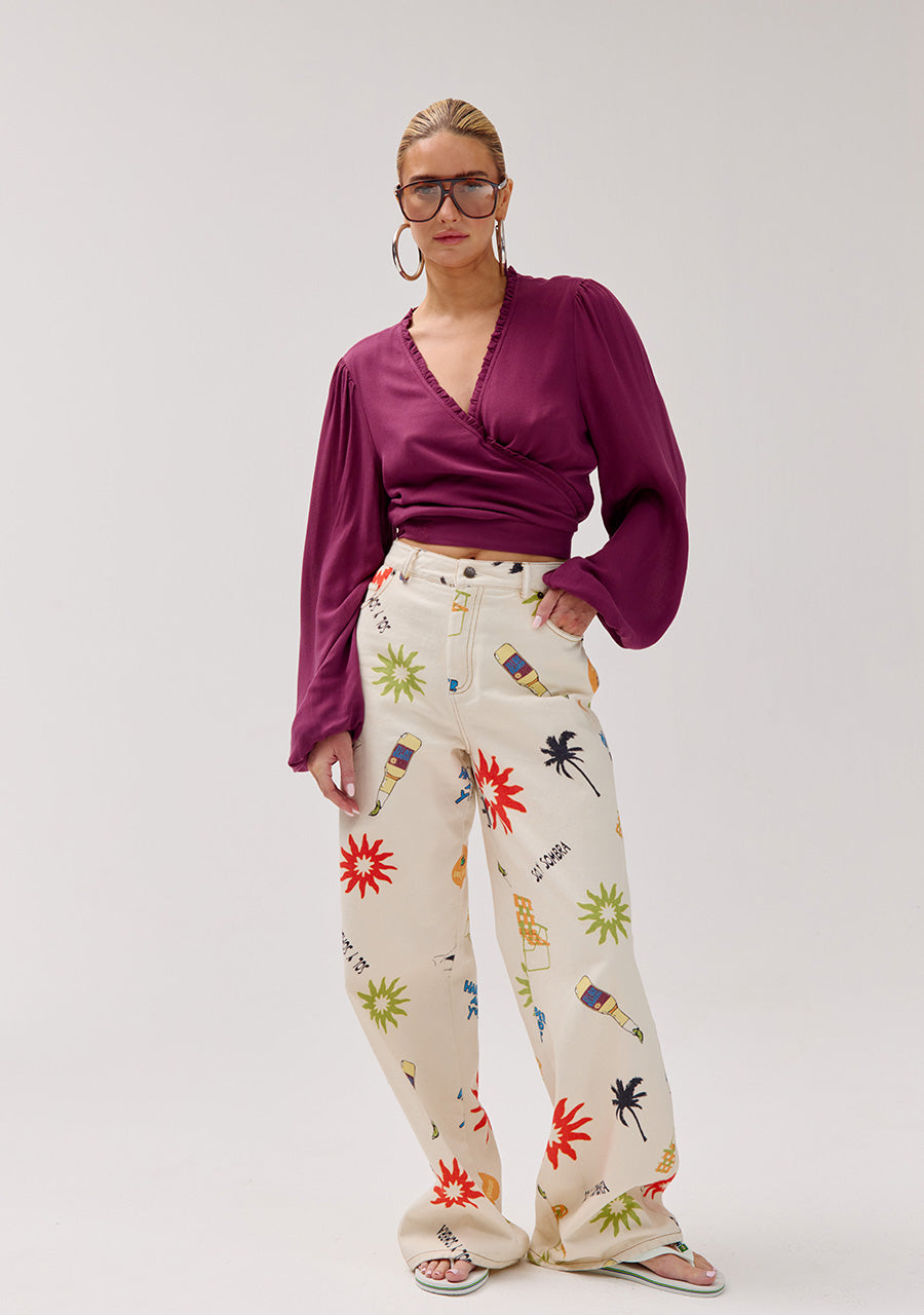 HARPER & YVE | FLORA LS TOP - CASSIS