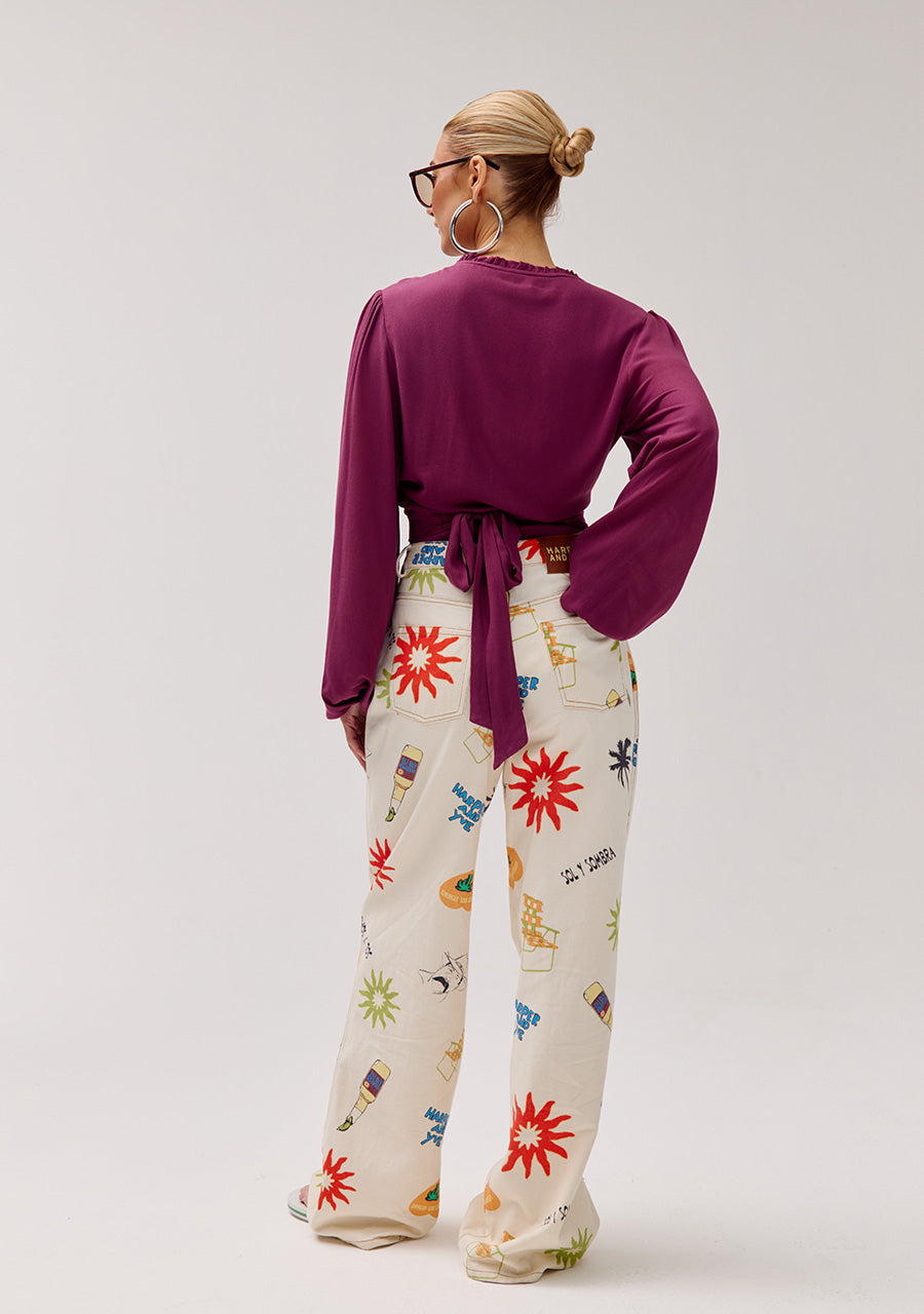 HARPER & YVE | FLORA LS TOP - CASSIS