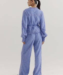 HARPER & YVE | COBY LS BLOUSE - ICY BLUE