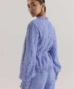 HARPER & YVE | COBY LS BLOUSE - ICY BLUE