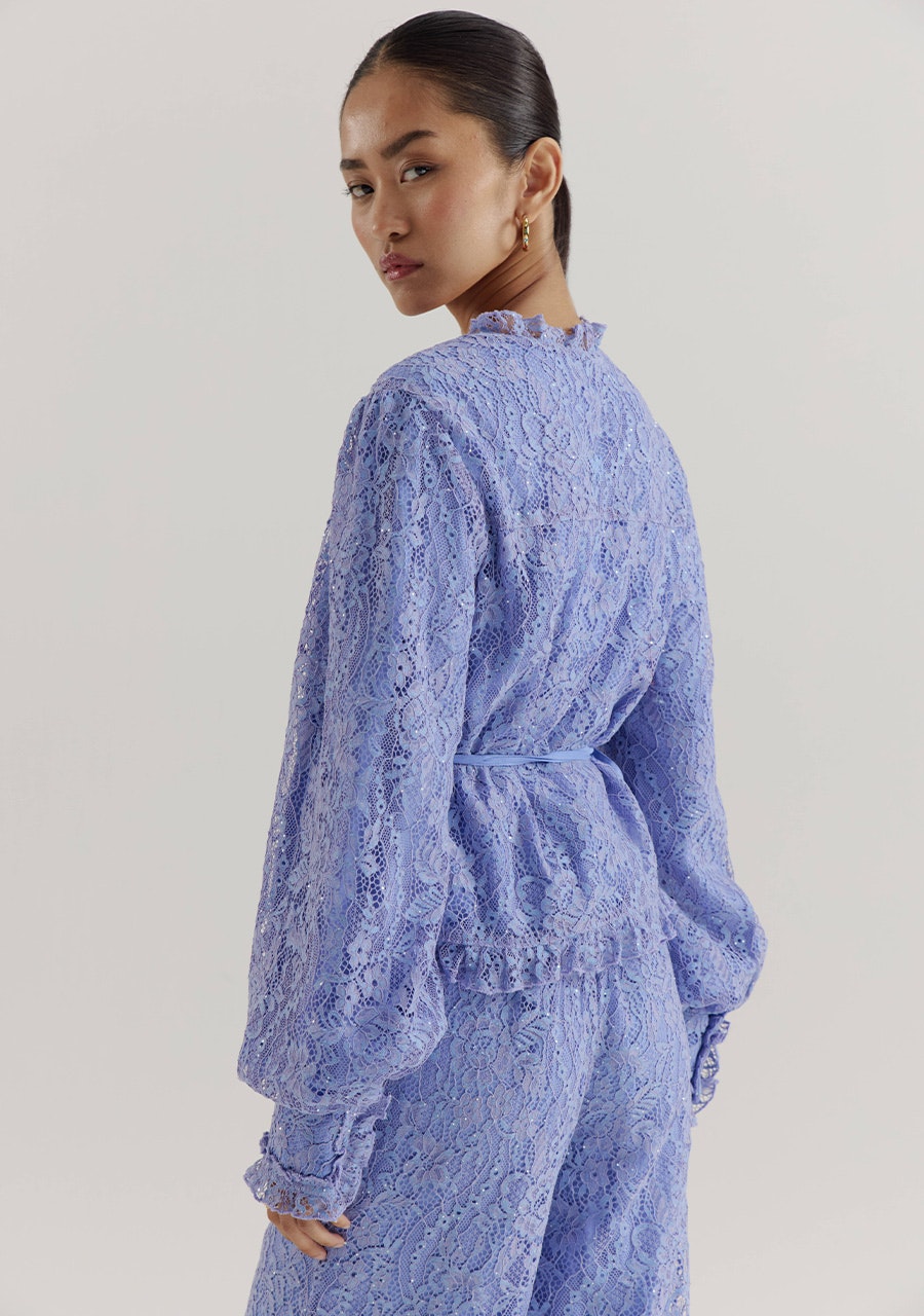 HARPER & YVE | COBY LS BLOUSE - ICY BLUE