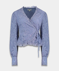 HARPER & YVE | COBY LS BLOUSE - ICY BLUE