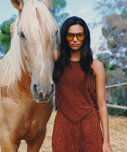 HARPER & YVE | KEES SL TOP - SADDLE BROWN