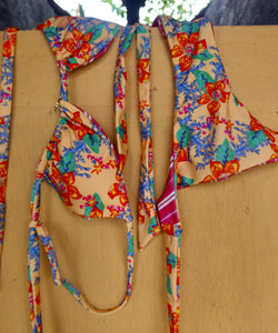 HARPER & YVE | LEXIE 2-WAYS BIKINI BOTTOM - BANANA FLOWER & PINK STRIPE