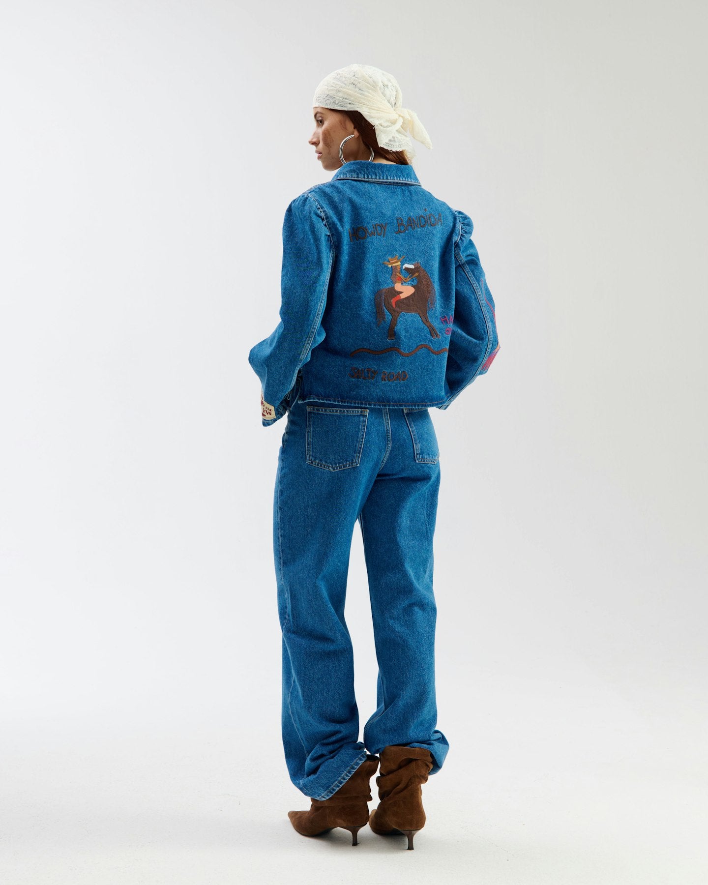 HARPER & YVE |  TOBY APPLIQUÉ JACKET - MID BLUE