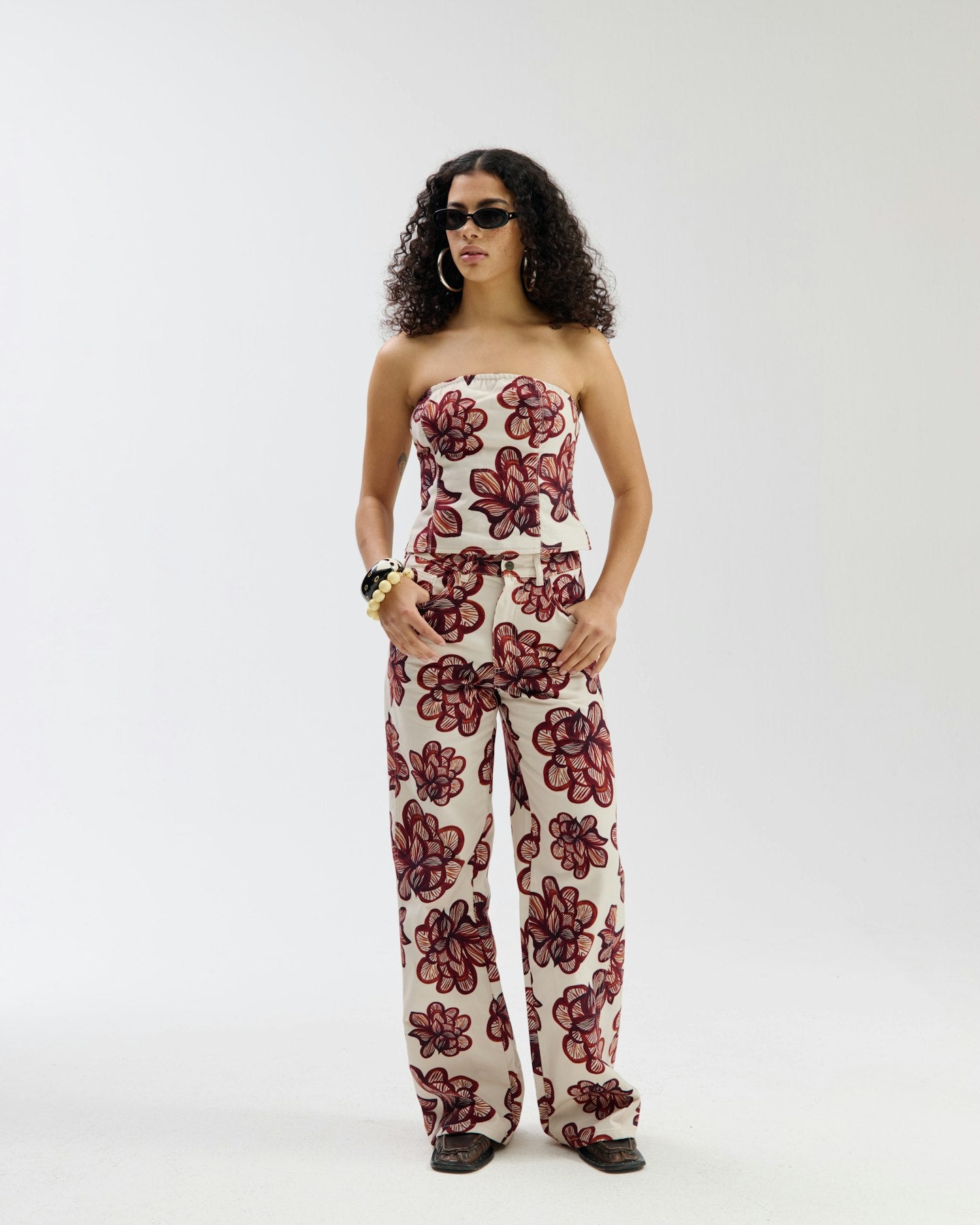 HARPER & YVE | MAYRA PANTS - DESSERT FLOWER ECRU