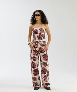 HARPER & YVE | DELICE SS TOP - DESSERT FLOWER ECRU