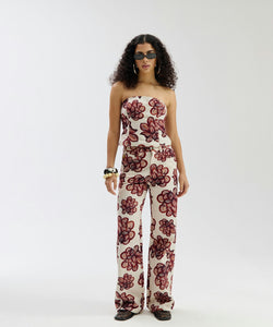 HARPER & YVE | DELICE SS TOP - DESSERT FLOWER ECRU