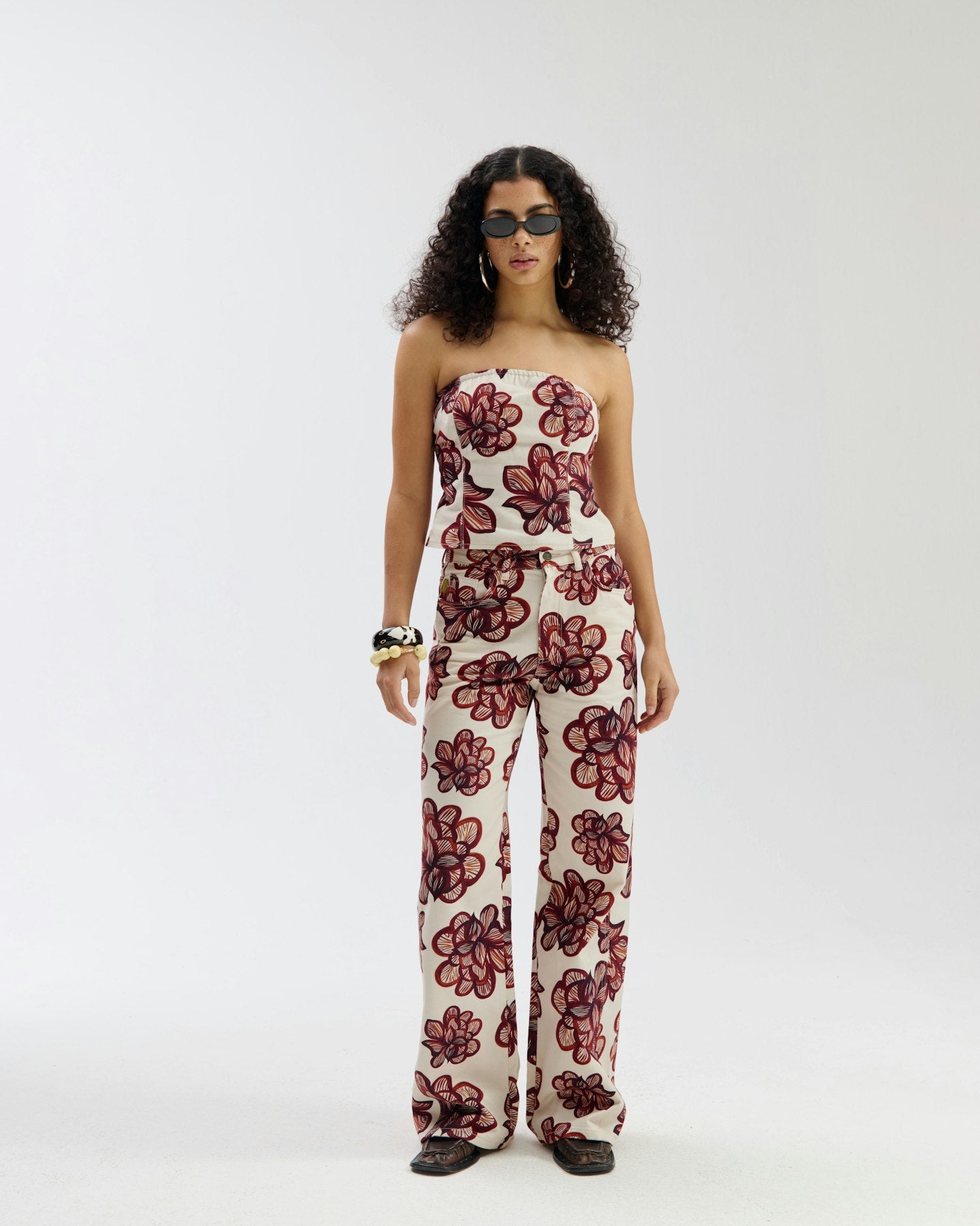 HARPER & YVE | DELICE SS TOP - DESSERT FLOWER ECRU