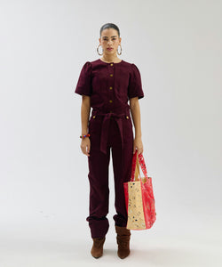 HARPER & YVE |  YAEL SS JUMPSUIT - WINETASTING