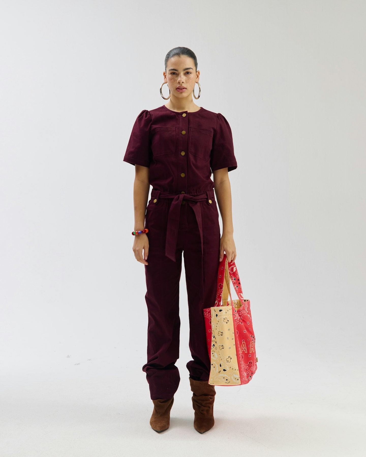 HARPER & YVE |  YAEL SS JUMPSUIT - WINETASTING