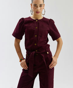 HARPER & YVE |  YAEL SS JUMPSUIT - WINETASTING