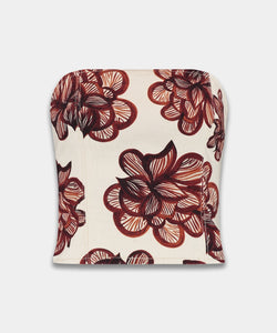 HARPER & YVE | DELICE SS TOP - DESSERT FLOWER ECRU