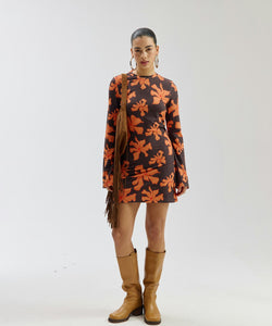 HARPER & YVE | JOLIE LS DRESS - WILD FLOWER ORANGE