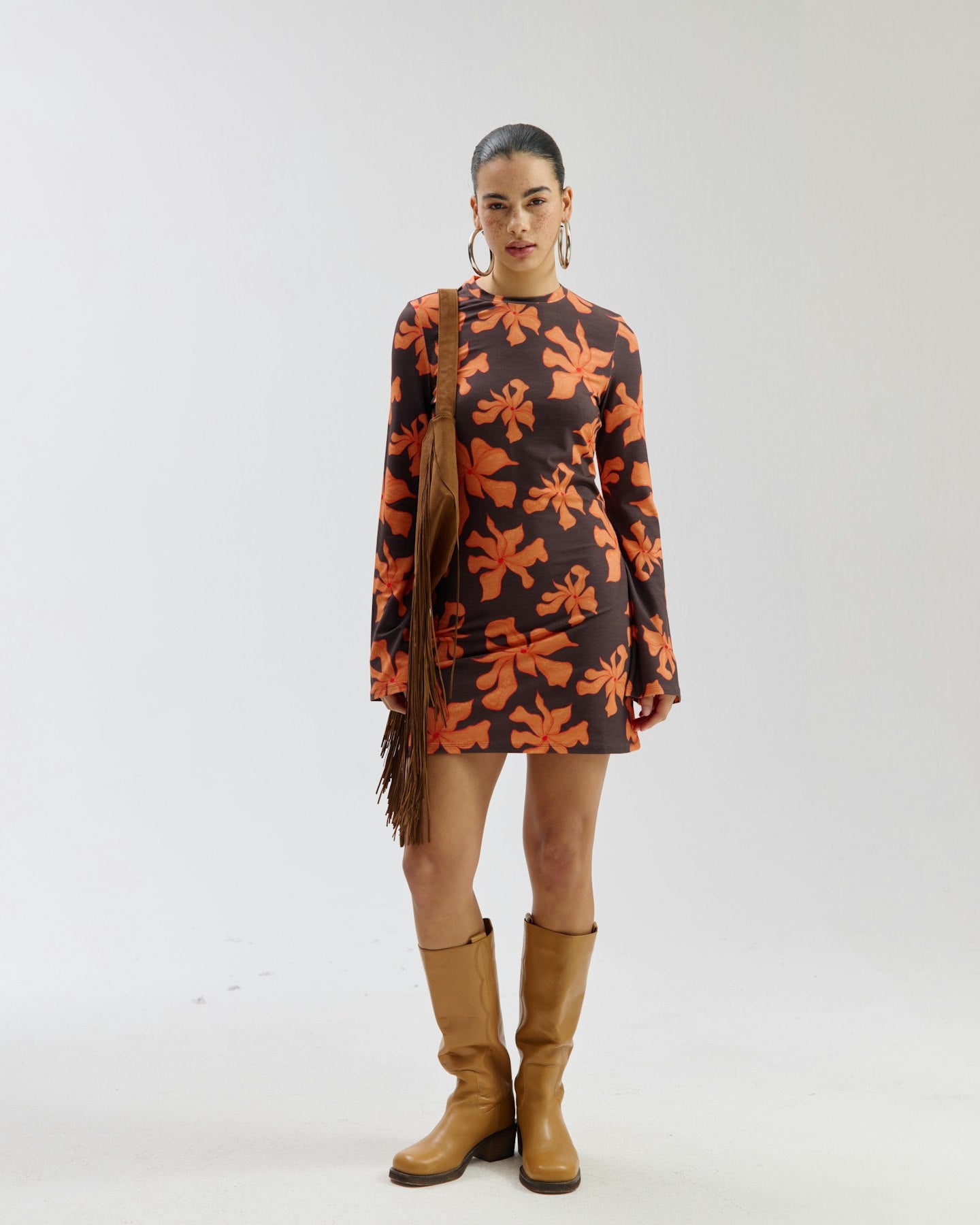 HARPER & YVE | JOLIE LS DRESS - WILD FLOWER ORANGE