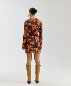 HARPER & YVE | JOLIE LS DRESS - WILD FLOWER ORANGE