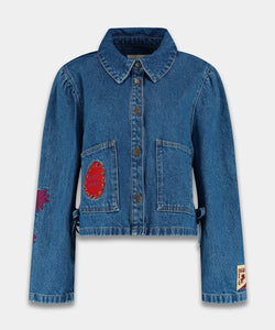 HARPER & YVE |  TOBY APPLIQUÉ JACKET - MID BLUE