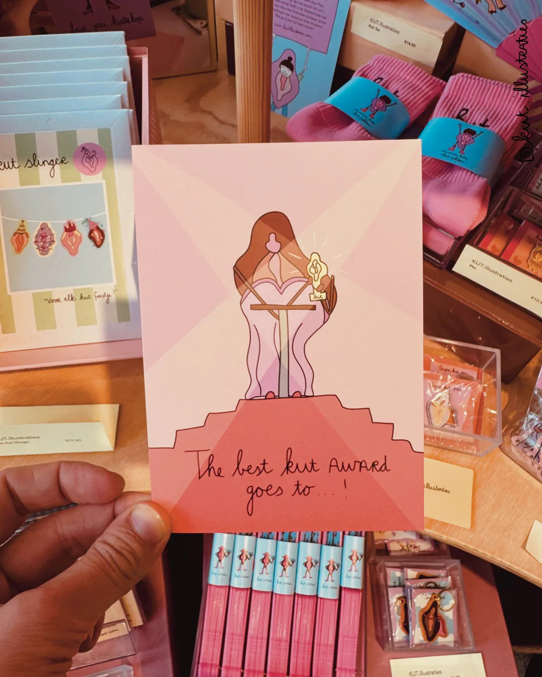 KUT. Illustraties | A6 KAART - THE BEST KUT AWARD GOES TO...!