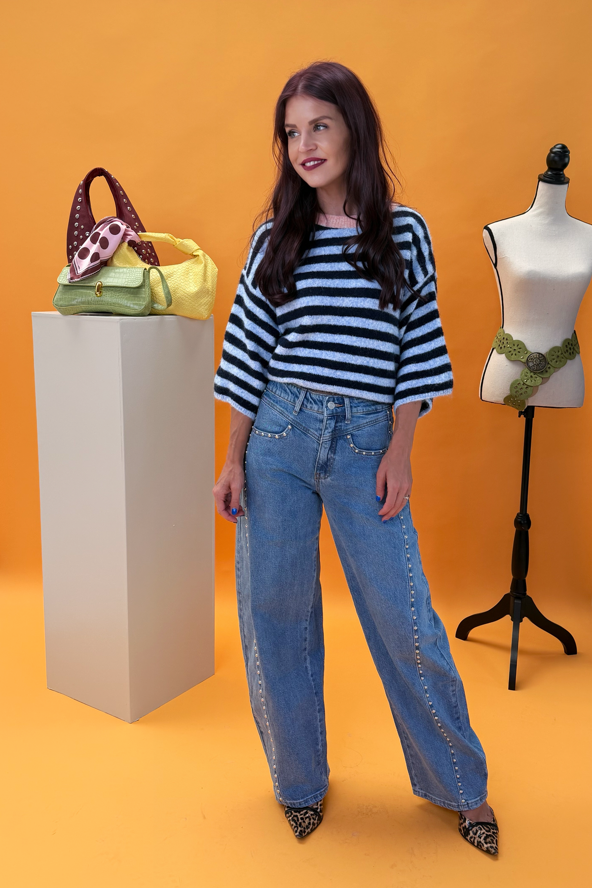 NOVA STRIPED KNIT - NAVY/BLUE