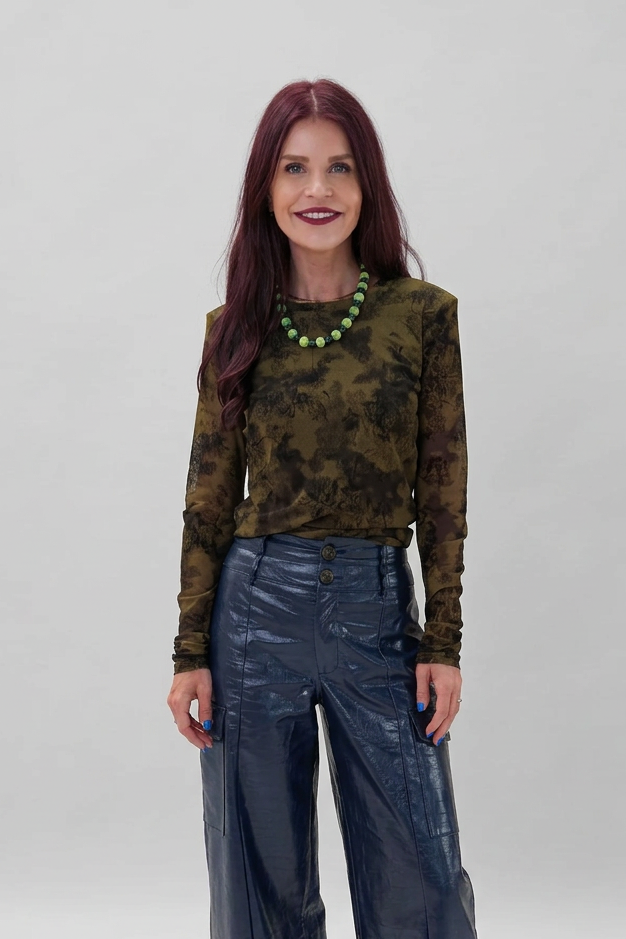 TAMAR MESH TOP - GREEN