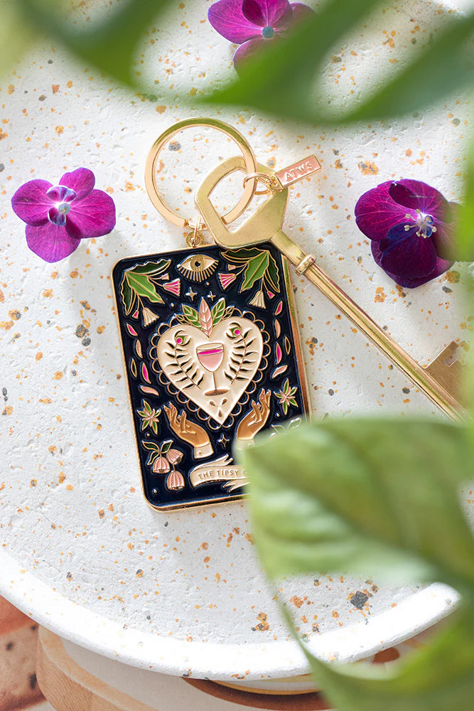 ATWTS | KEYCHAIN - TAROT TIPSY CARD