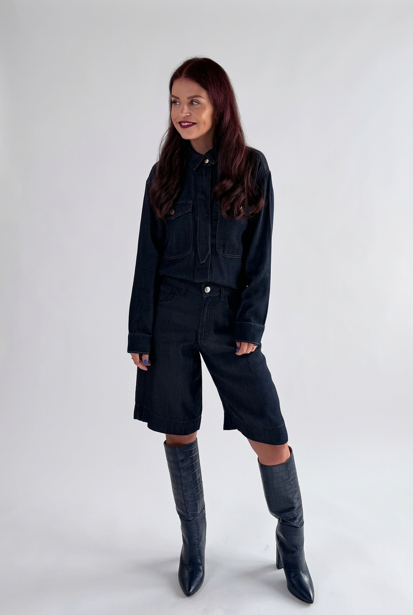 CHARLOTTE BLOUSE - DARK BLUE