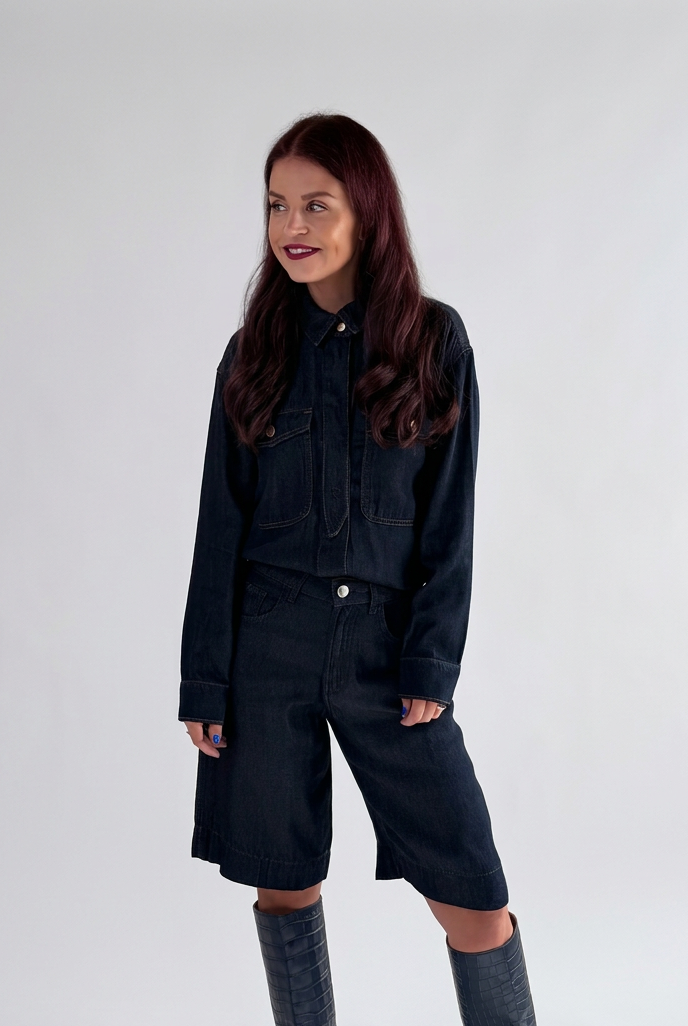 CHARLOTTE BLOUSE - DARK BLUE