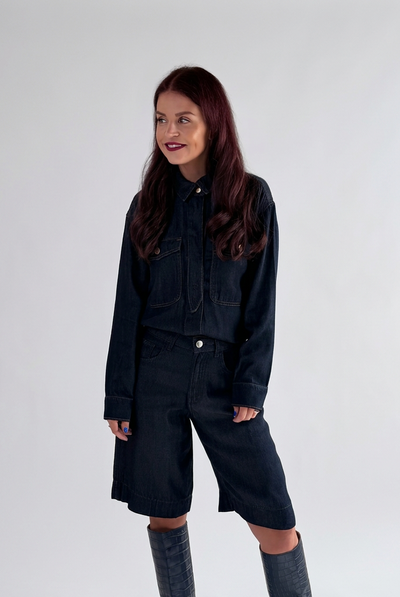 CHARLOTTE BLOUSE - DARK BLUE