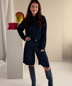 CHARLOTTE BLOUSE - DARK BLUE