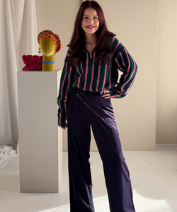 LUMI WRAP PANTS - NAVY